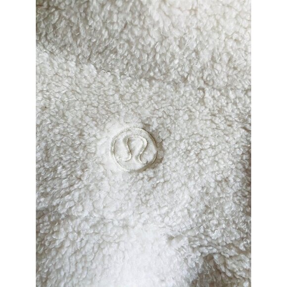 Lululemon Scuba Fleece Half Zip Pullover Womens Size M/L Cream - Picture 4 of 11